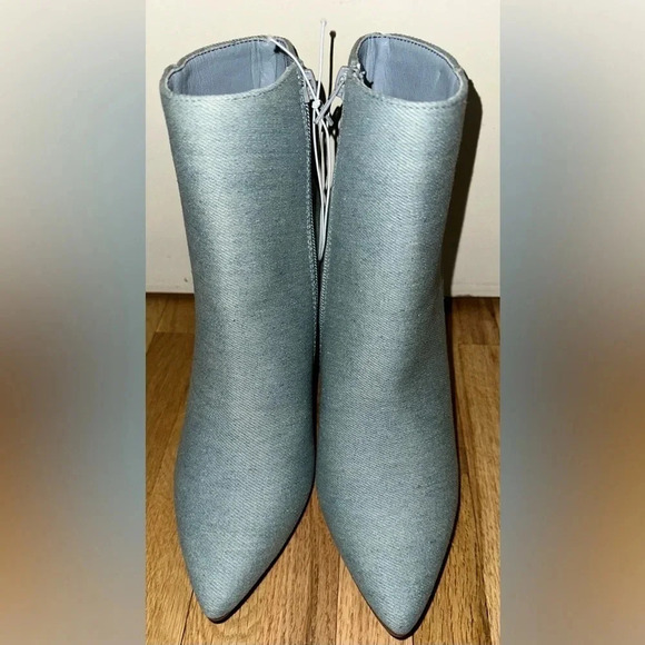 Womens Ankle Block Mid High Denim Boots - Sz 7.5 - NWOB - Picture 3 of 9